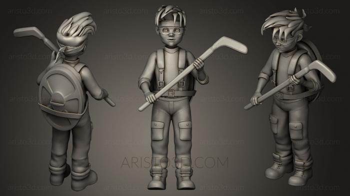 Figurines heroes, monsters and demons (STKM_0404) 3D model for CNC machine